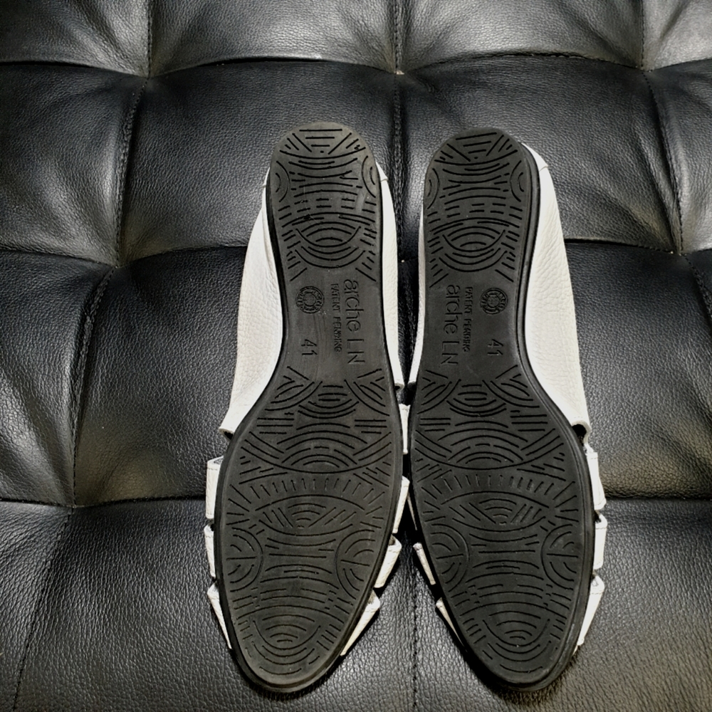 Arche Ninova Leather Flats Ballerina White - Picture 7 of 12